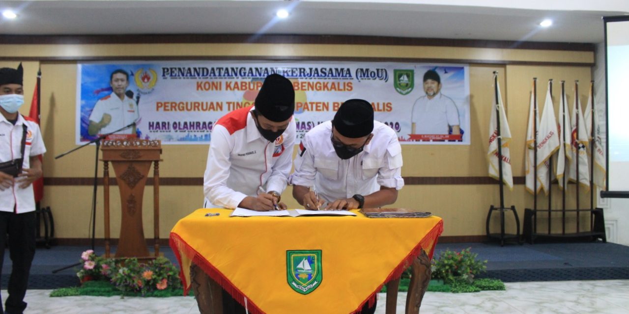 Dukung Prestasi Atlet, STAIN Bengkalis Teken MoU Bersama KONI Bengkalis