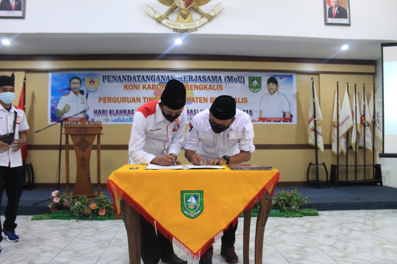 Dukung Prestasi Atlet, STAIN Bengkalis Teken MoU Bersama KONI Bengkalis