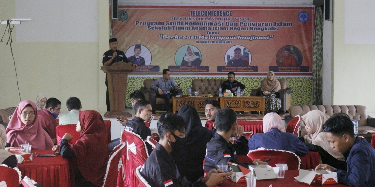 Prodi KPI STAIN Bengkalis Taja Teleconference Produksi Iklan Audio Visual