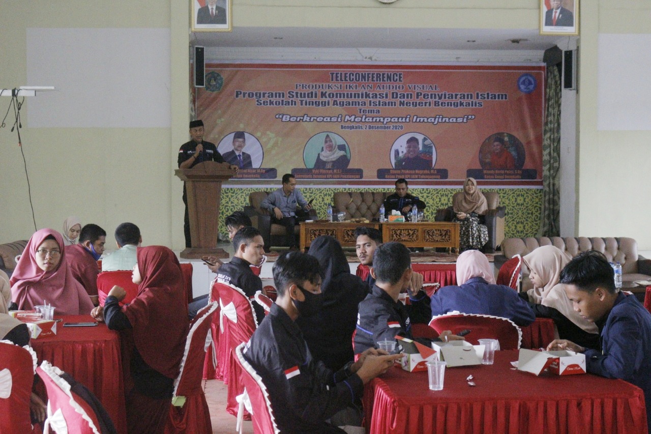 Prodi KPI STAIN Bengkalis Taja Teleconference Produksi Iklan Audio Visual