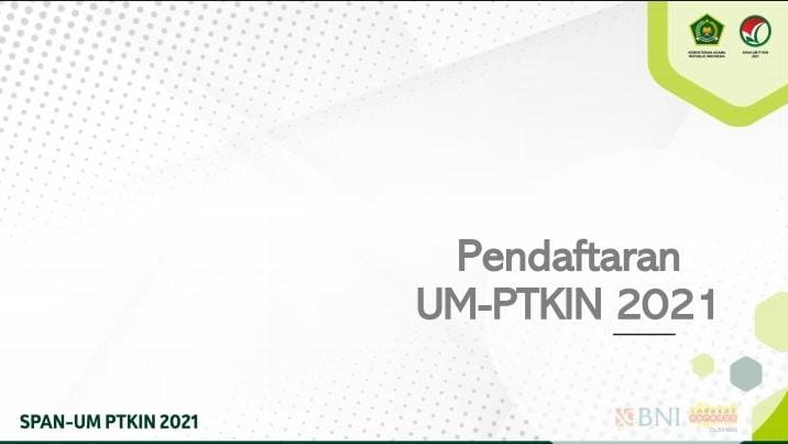 Pendaftaran UM-PTKIN 2021