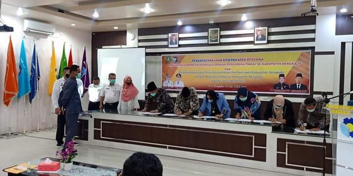Penandatanganan Kesepakatan Bersama, STAIN Bengkalis Turut Teken MoU dengan Pemerintah Kabupaten Bengkalis