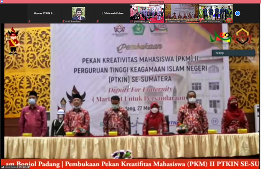 STAIN Bengkalis Ikuti Pembukaan PKM II PTKIN Se-Sumatera Tahun 2021 Secara Daring