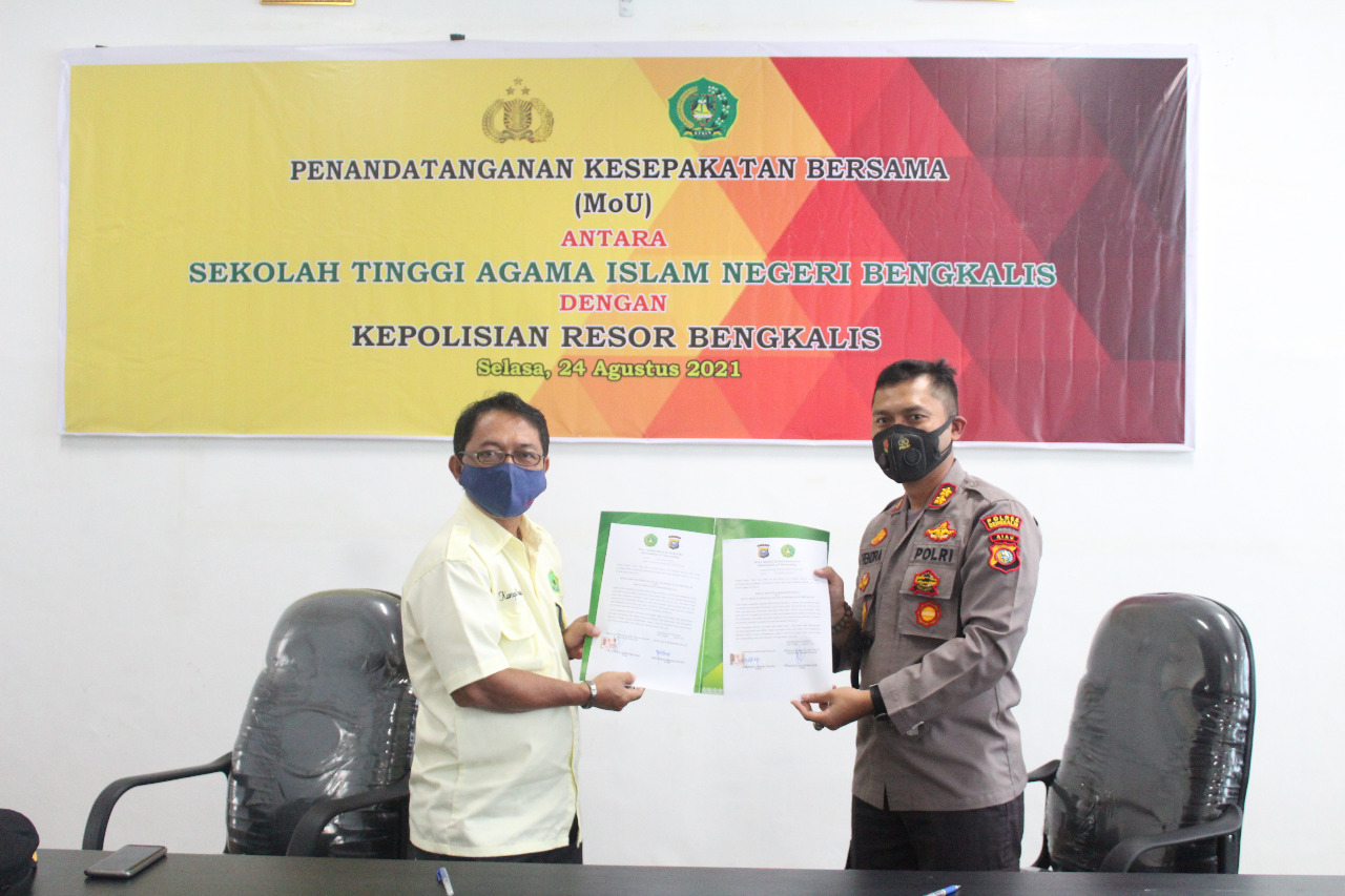 Teken MoU, STAIN Bengkalis dan Kepolisian Resor Bengkalis Sepakat Jalin Kerjasama