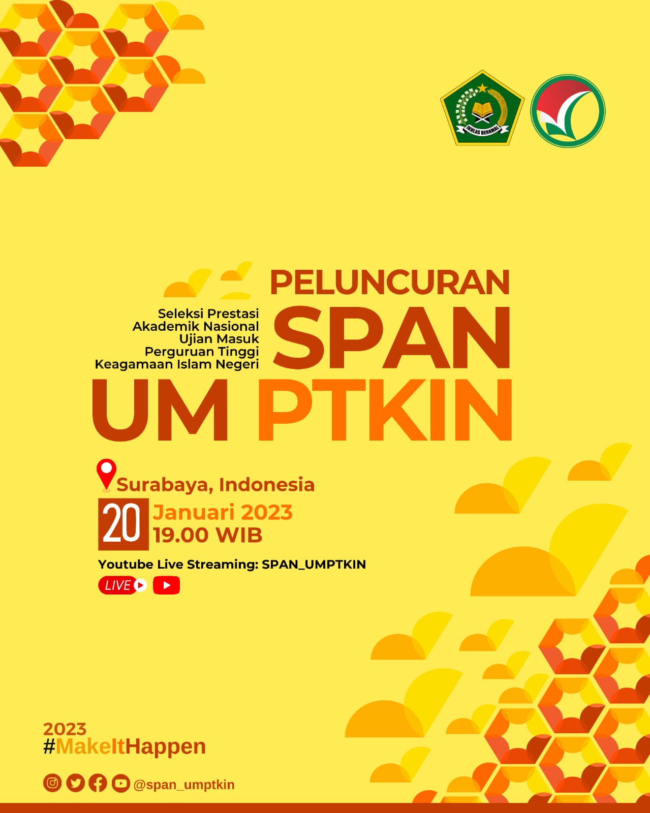 Hari ini! Penerimaan Mahasiswa Baru PTKIN (UIN, IAIN & STAIN) Akan Diluncurkan Menteri Agama