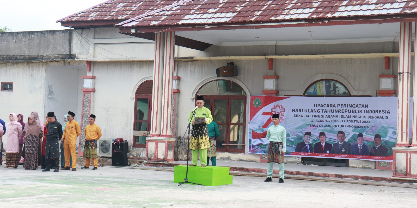 Berlangsung Khidmat, Pelaksanaan Upacara Peringatan HUT ke-78 RI di STAIN Bengkalis (4)