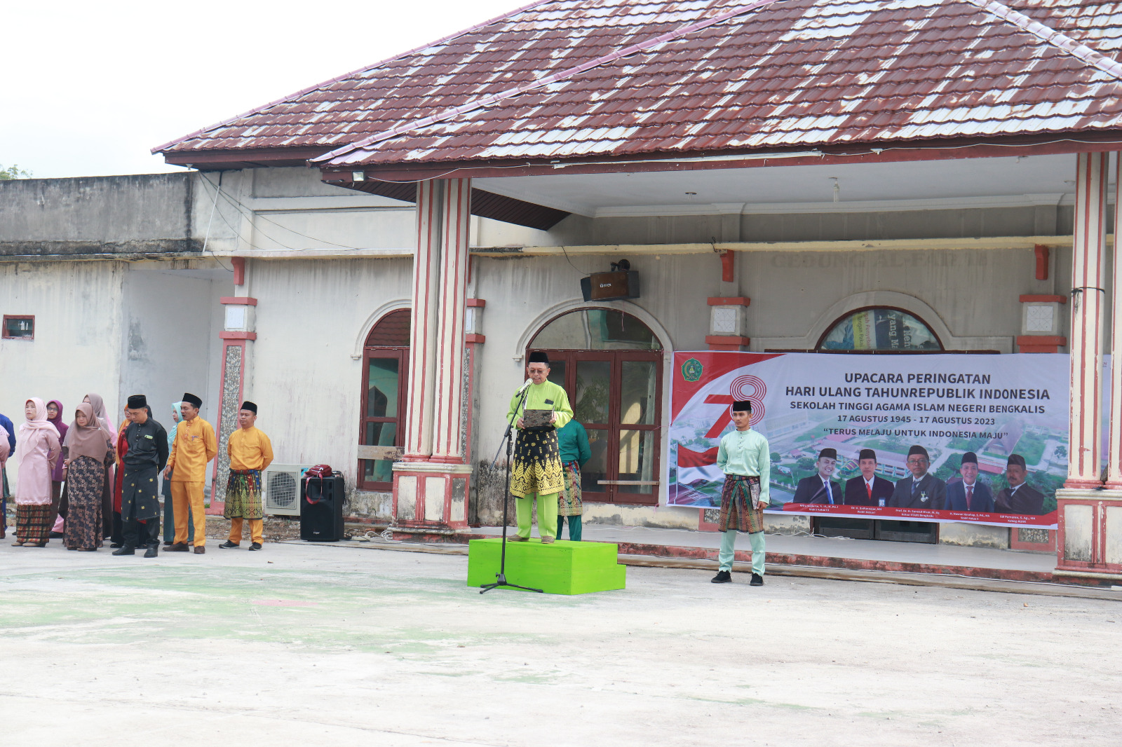 Berlangsung Khidmat, Pelaksanaan Upacara Peringatan HUT ke-78 RI di STAIN Bengkalis (4)