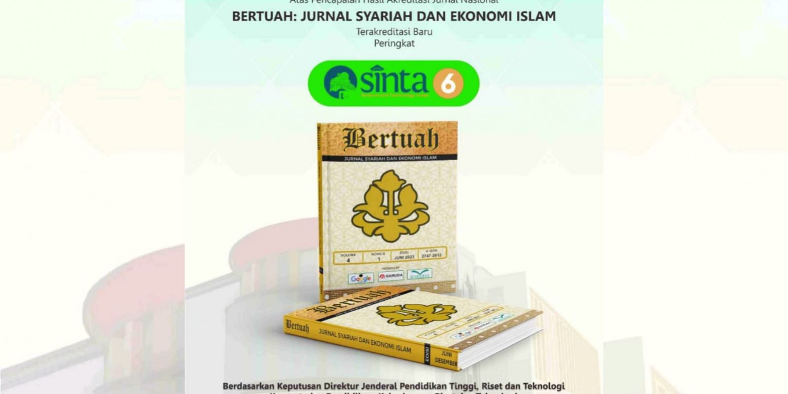 Selamat! Jurnal Bertuah Jurnal Syariah dan Ekonomi Islam STAIN Bengkalis Berhasil Raih Akreditasi Sinta 6