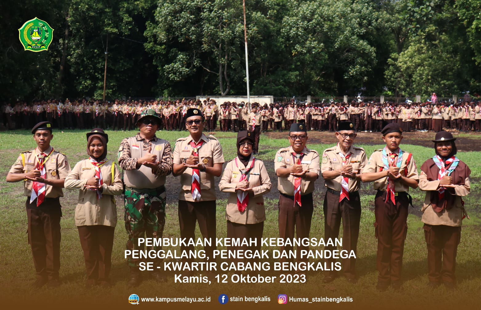 Diikuti oleh Hampir Seribu Peserta, UKK Pramuka STAIN Bengkalis Gelar Kemah Kebangsaan Tahun 2023 (3)