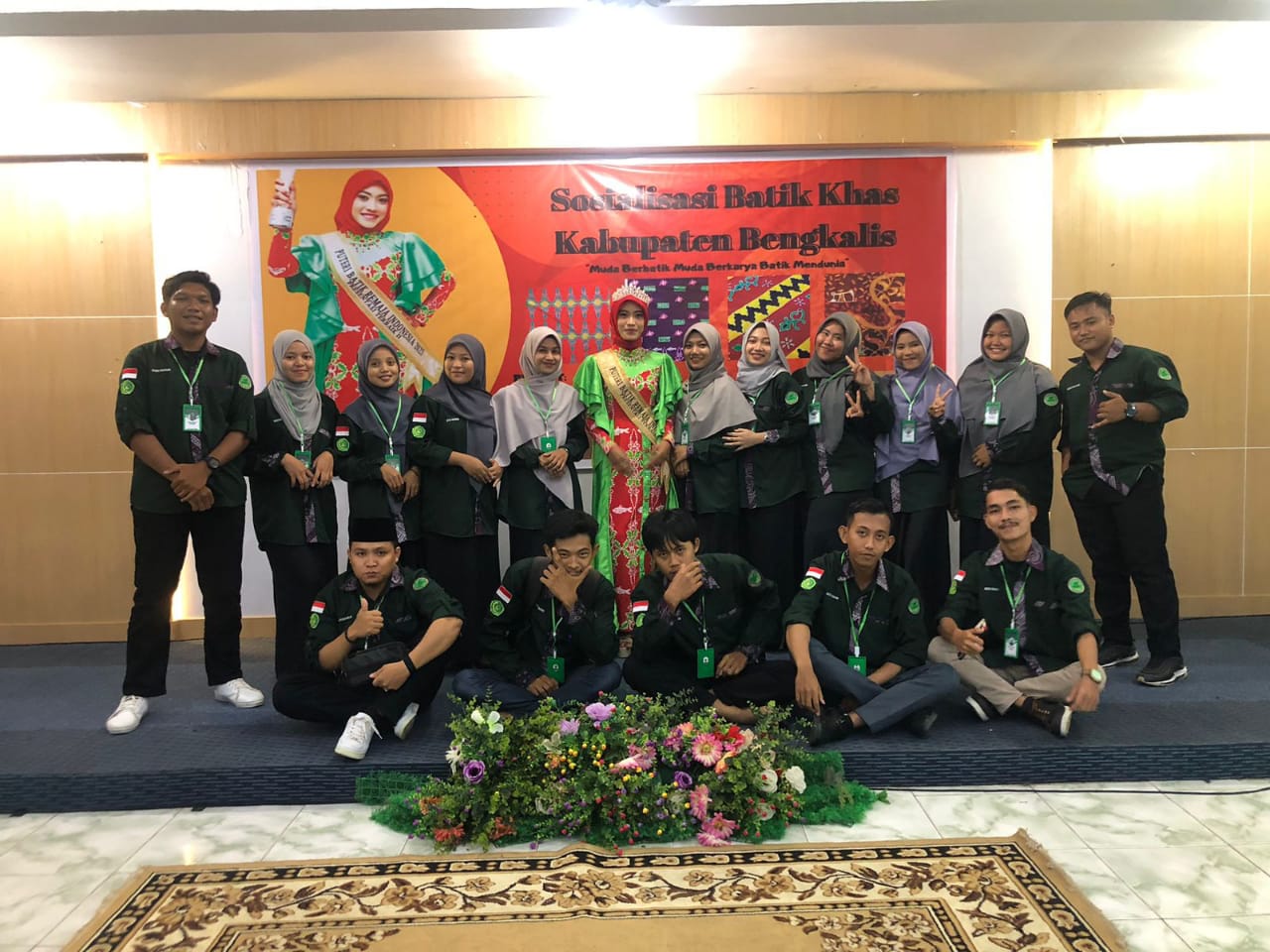 Bersama HMPS PAI, Annisa Humairo, Putri Batik Riau Sosialisasikan Batik Bengkalis