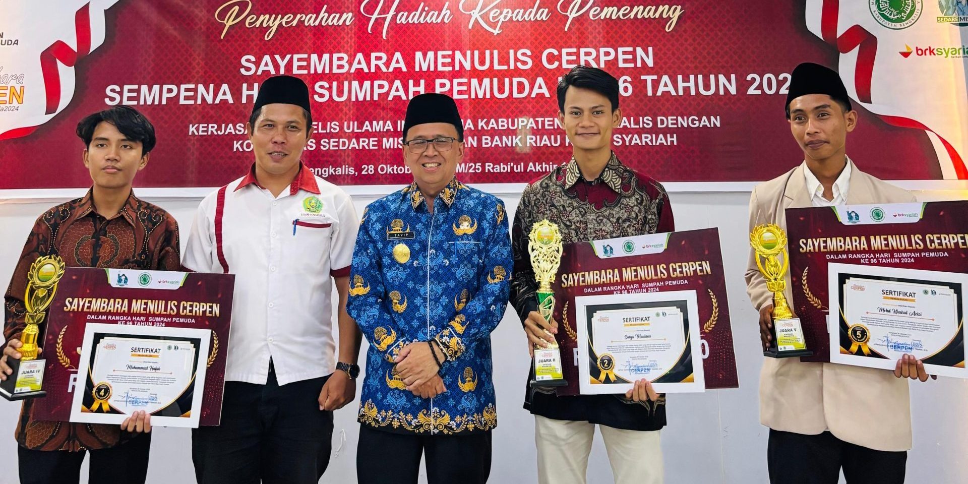 Tahniah! 3 Mahasiswa STAIN Bengkalis Raih Juara dalam Lomba Sayembara Menulis Cerpen Sempena Sumpah Pemuda ke-96 Tahun 2024