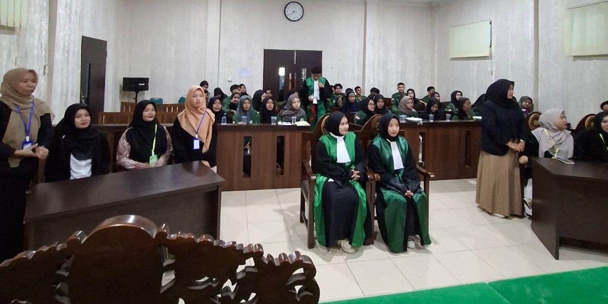 Akhiri Masa PPL, Mahasiswa Prodi Hukum Keluarga Praktek Peradilan Semu di Pengadilan Agama Bengkalis (1)