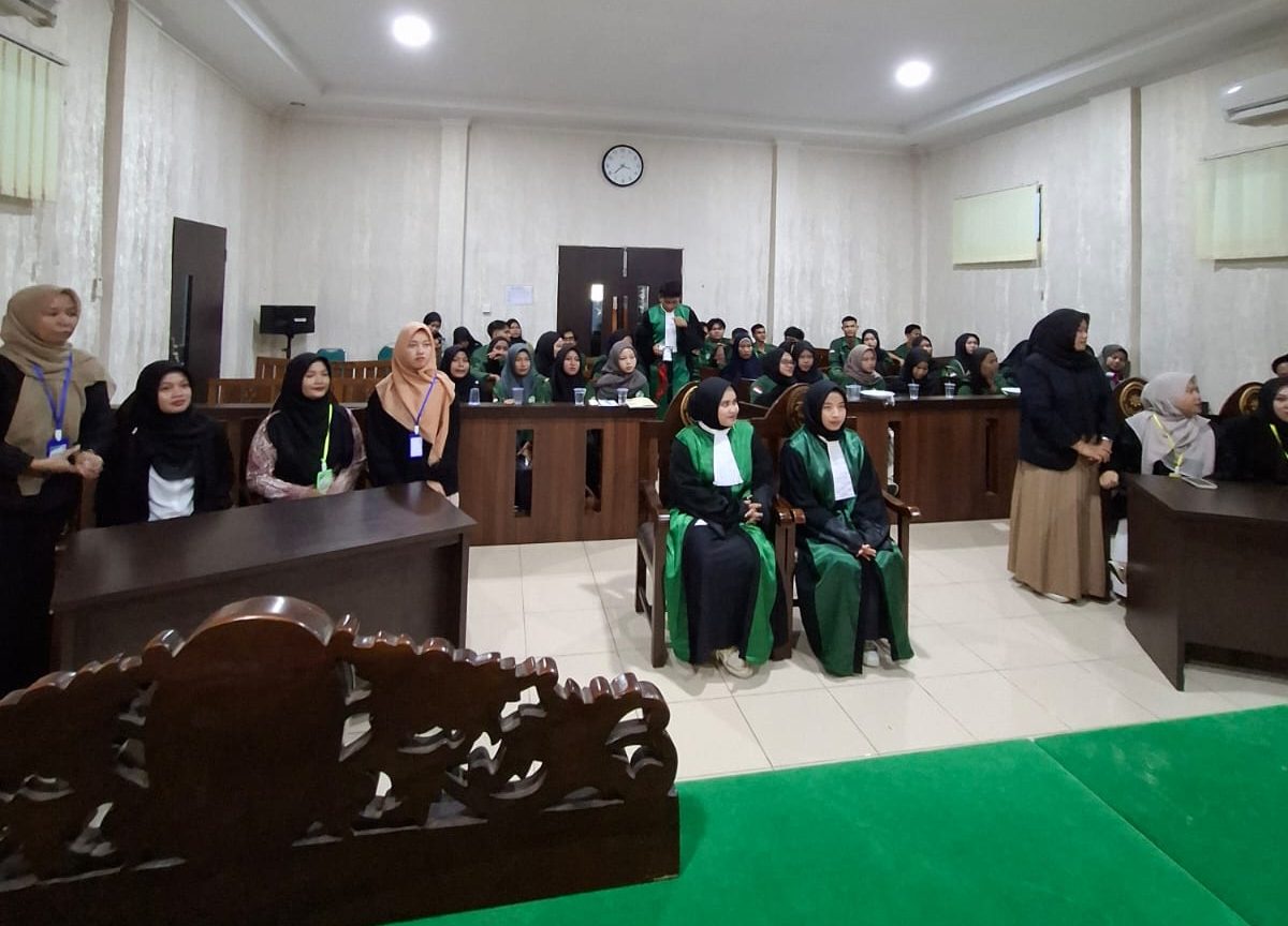 Akhiri Masa PPL, Mahasiswa Prodi Hukum Keluarga Praktek Peradilan Semu di Pengadilan Agama Bengkalis (1)