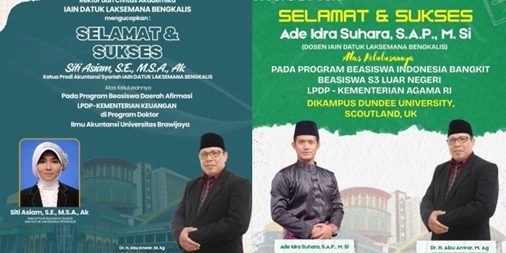 Syabas! Dua Dosen IAIN Datuk Laksemana Bengkalis Raih Beasiswa LPDP 1